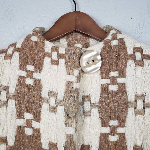 Beth Bowley Woven Jacket Button Snap 3/4 Sleeve - 2 - Picture 3 of 7